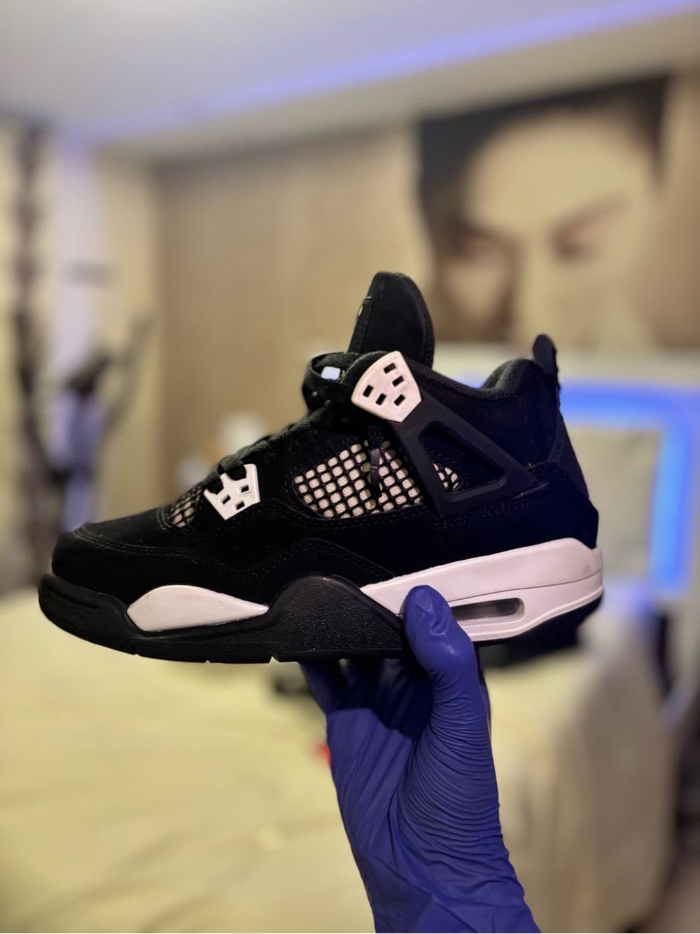 Jordan 4 Retro White and Black